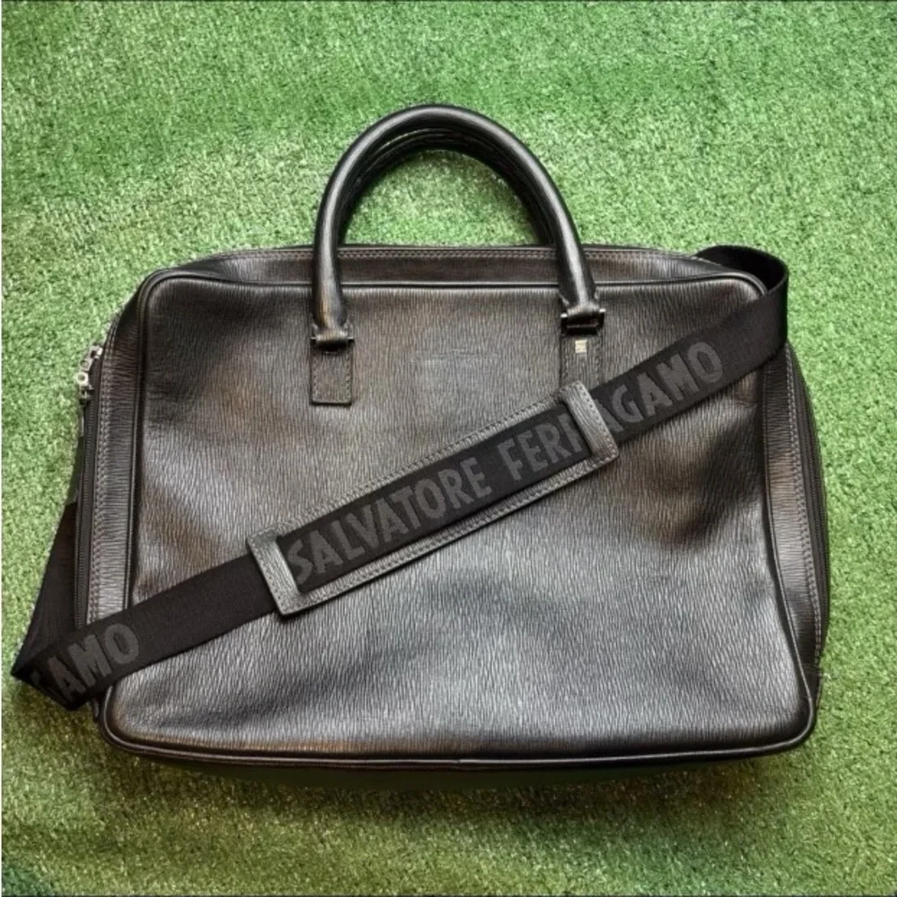Salvatore Ferragamo Black Leather Men's Bag